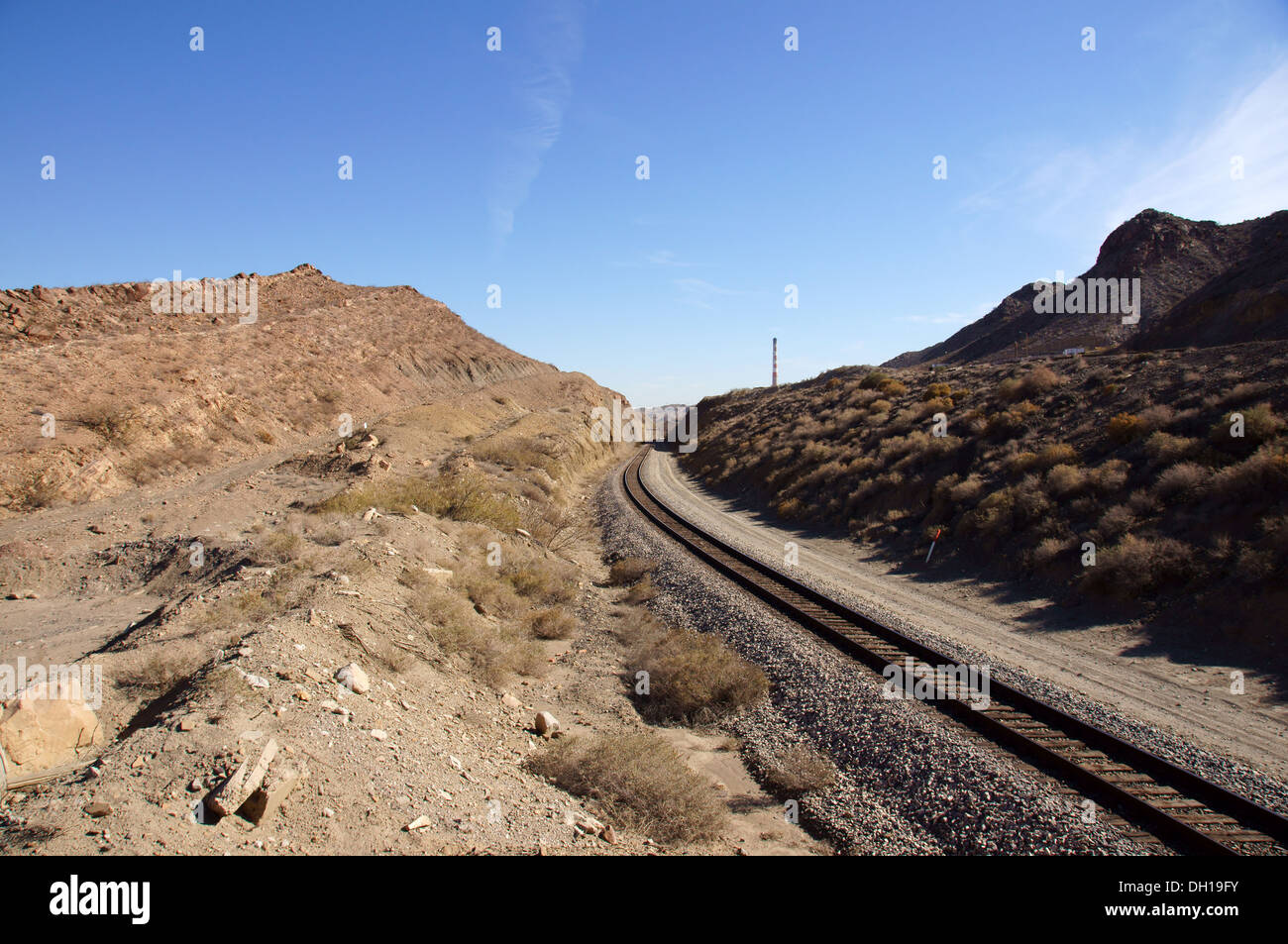 rails tracks to asarco tower train railway el paso texas tx carrier
