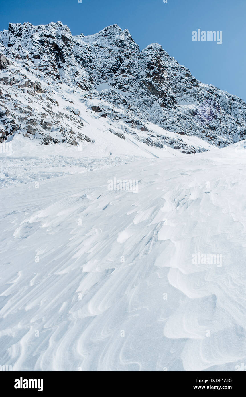Mountain range, snowcapped rocks, European Alps, Tyrol, Austria Stock ...
