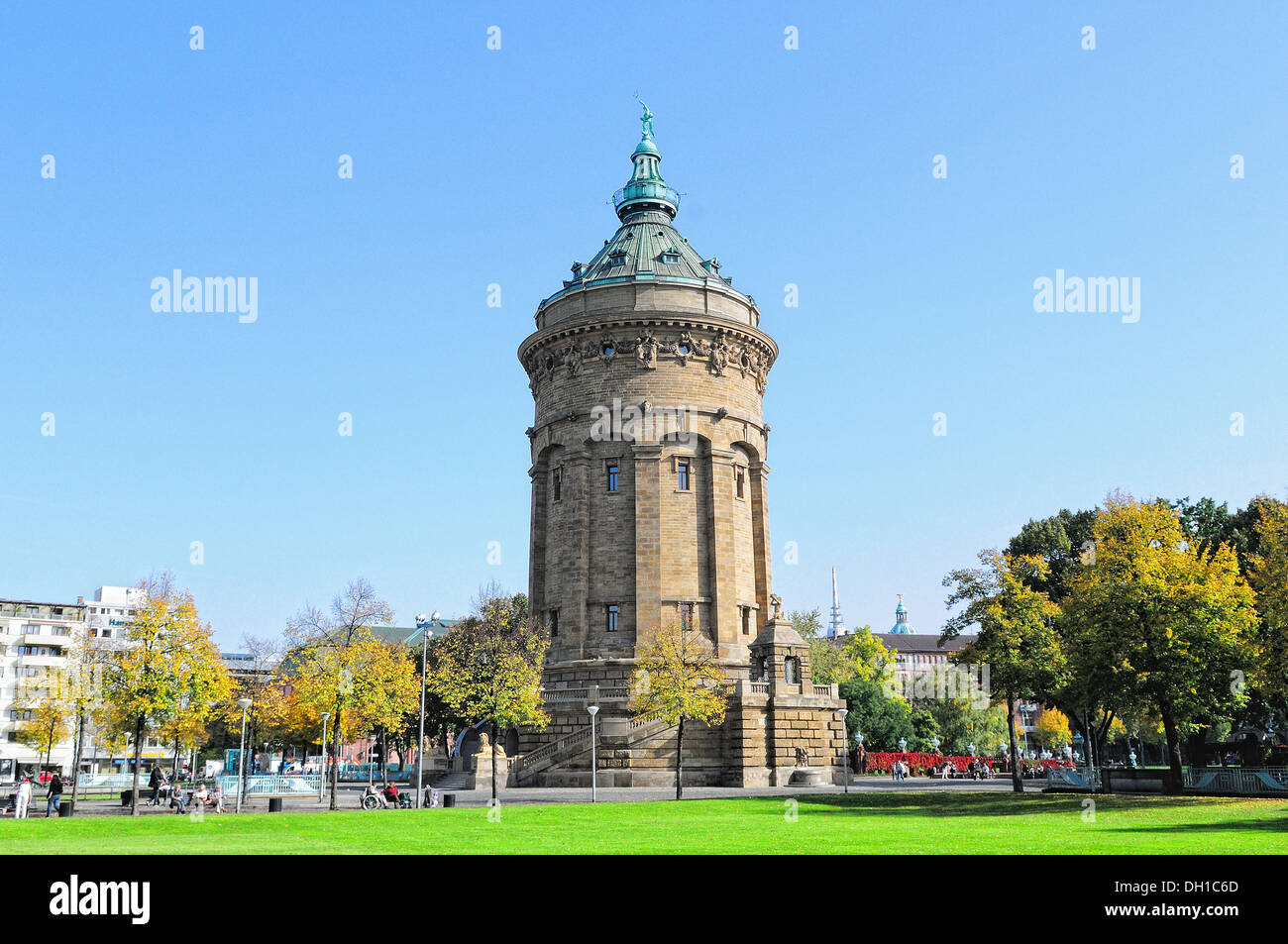 Water tower in Mannheim Germany Stock Photo - Alamy