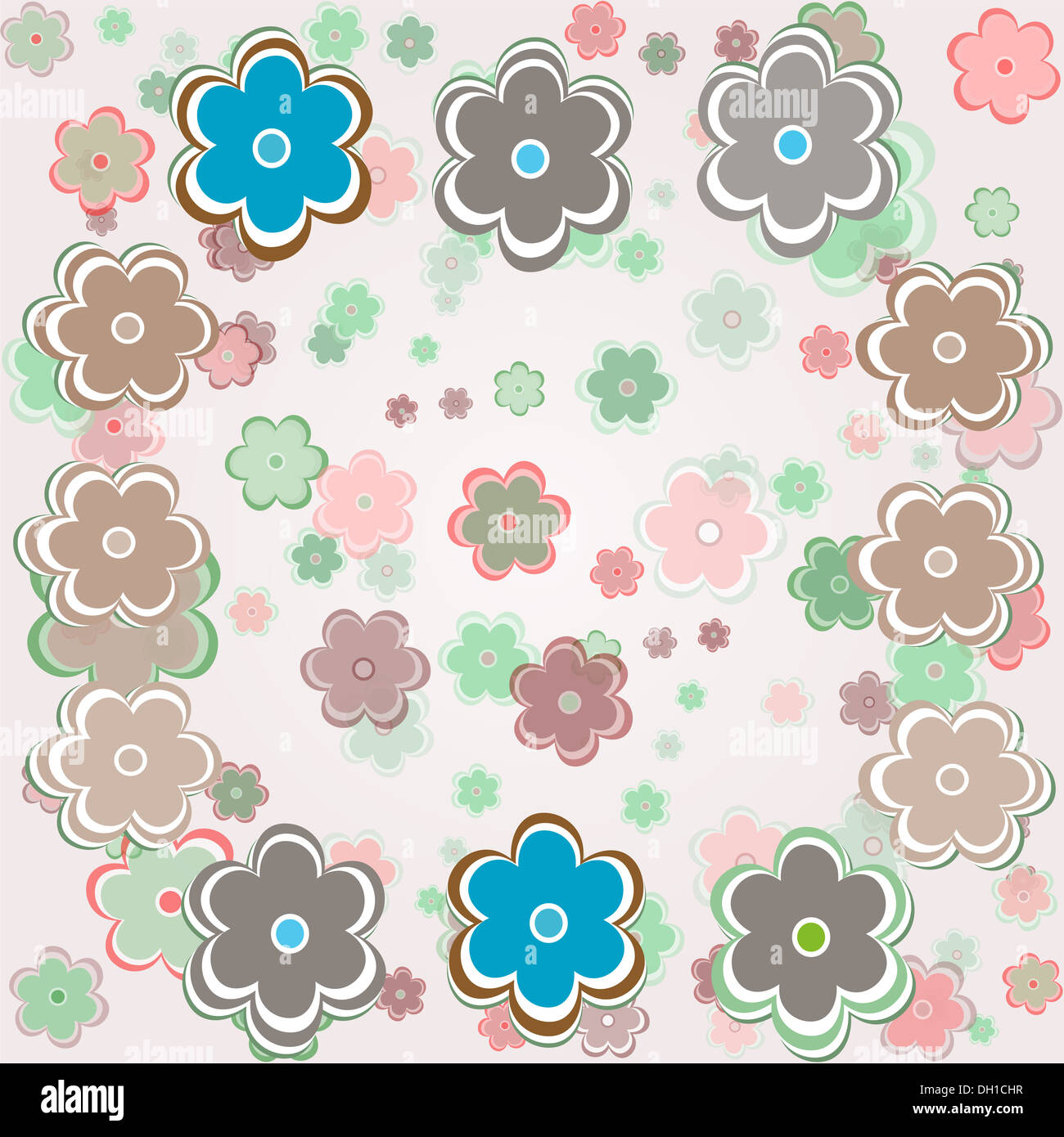 vintage background with flowers Stock Photo - Alamy