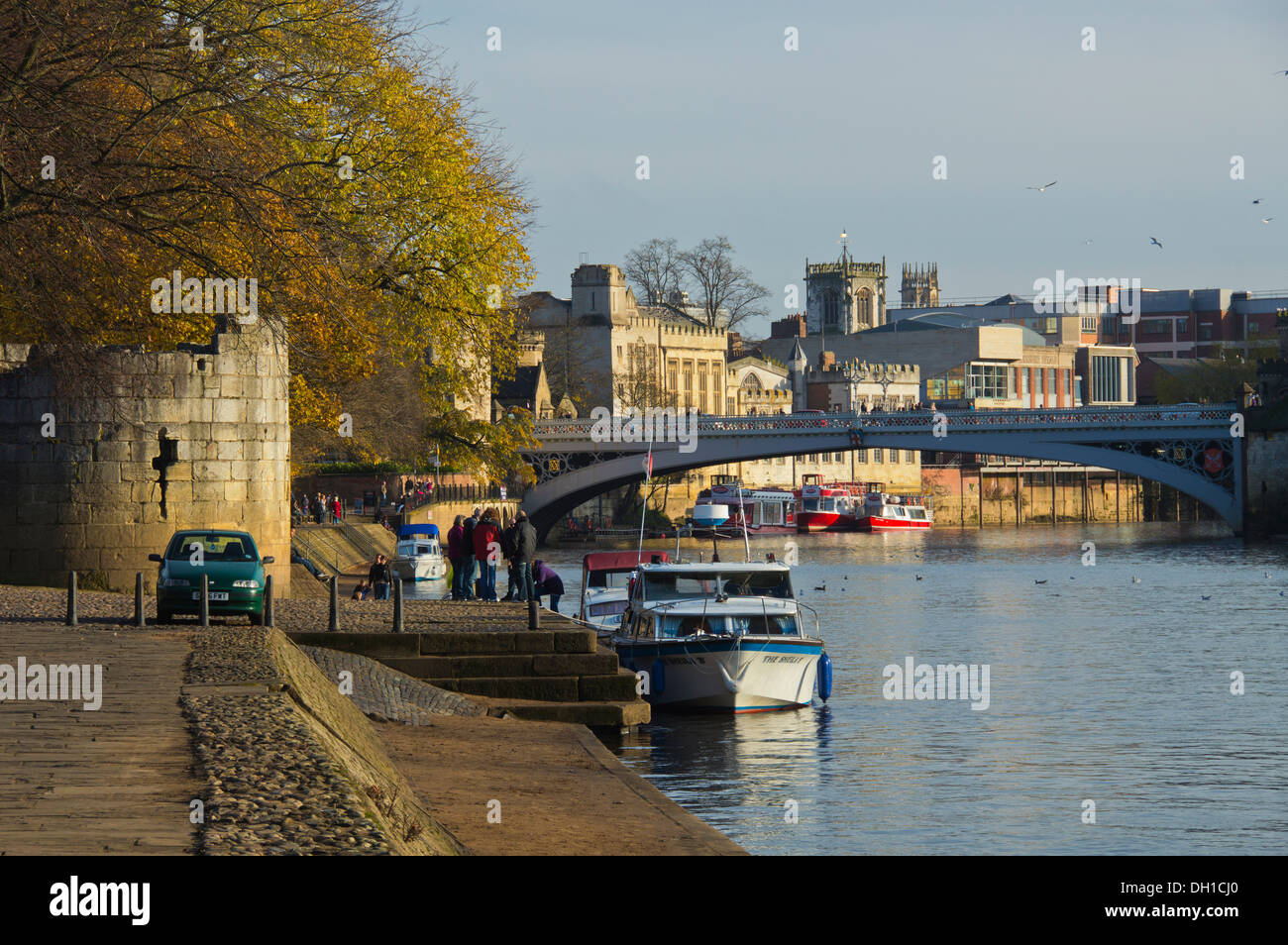 Looking to Lendal bridge, autumn colours, York, Yorkshire, England Stock Photo