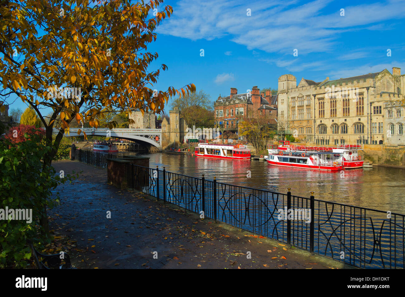 Looking to Lendal bridge, autumn colours, York, Yorkshire, England Stock Photo