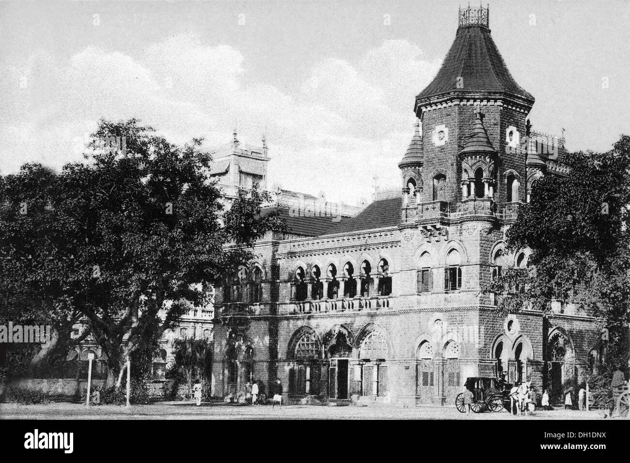 Old vintage 1900s photo of Alexandra native Girls institute bombay mumbai maharashtra India asia Stock Photo