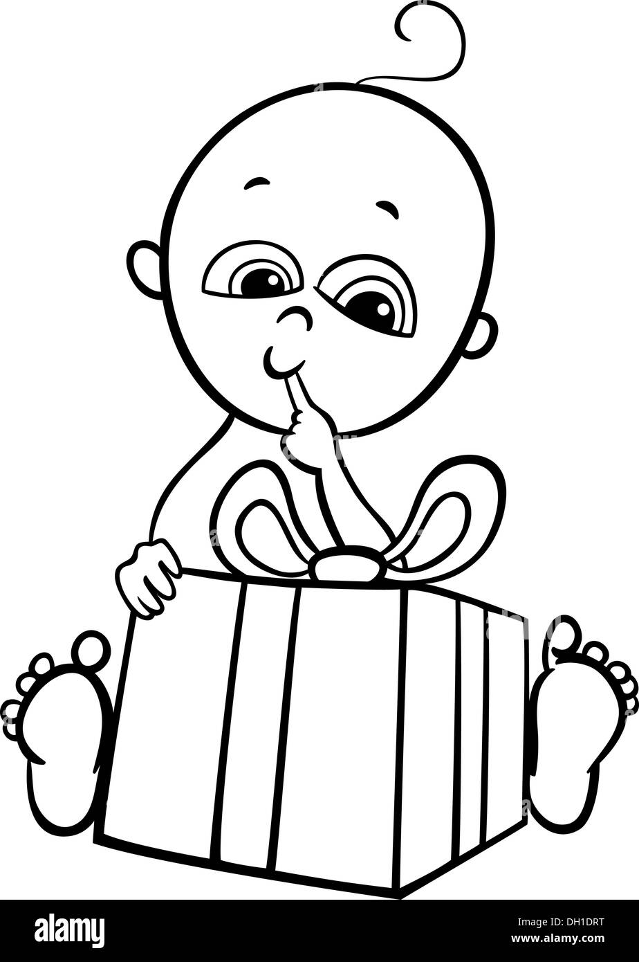 Baby Boy Cartoon Black And White