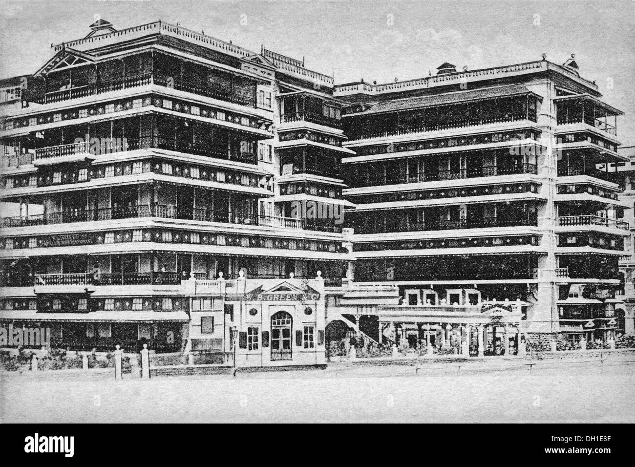 old vintage 1900s Green Mansions bombay mumbai maharashtra India - aja 183428 Stock Photo