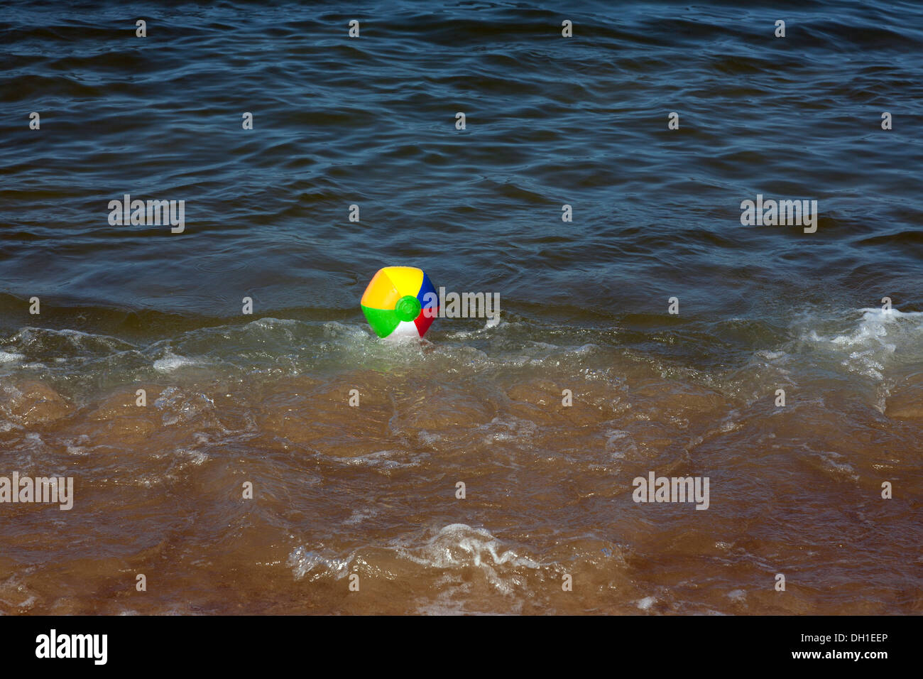 Beach Ball Floating on Water Stock Photo Alamy