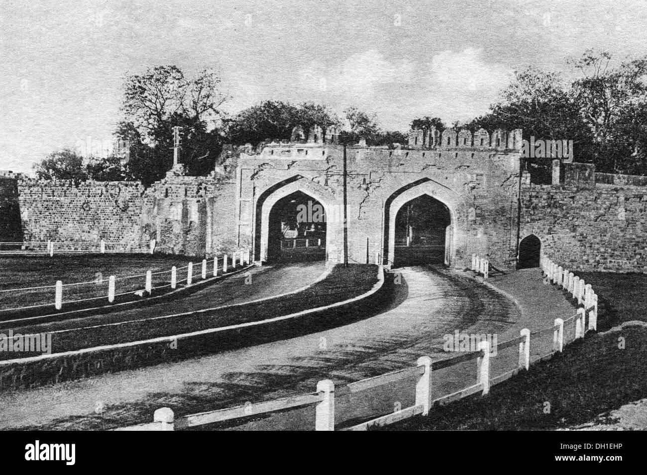old vintage photo of kashmere gate delhi India Stock Photo