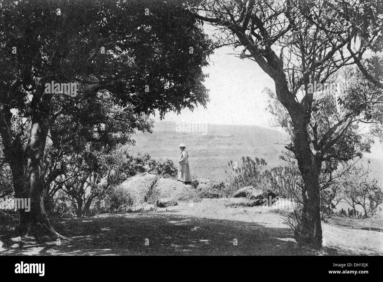 old vintage 1900s photo of Elphinstone point Mahabaleshwar maharashtra India asia Stock Photo