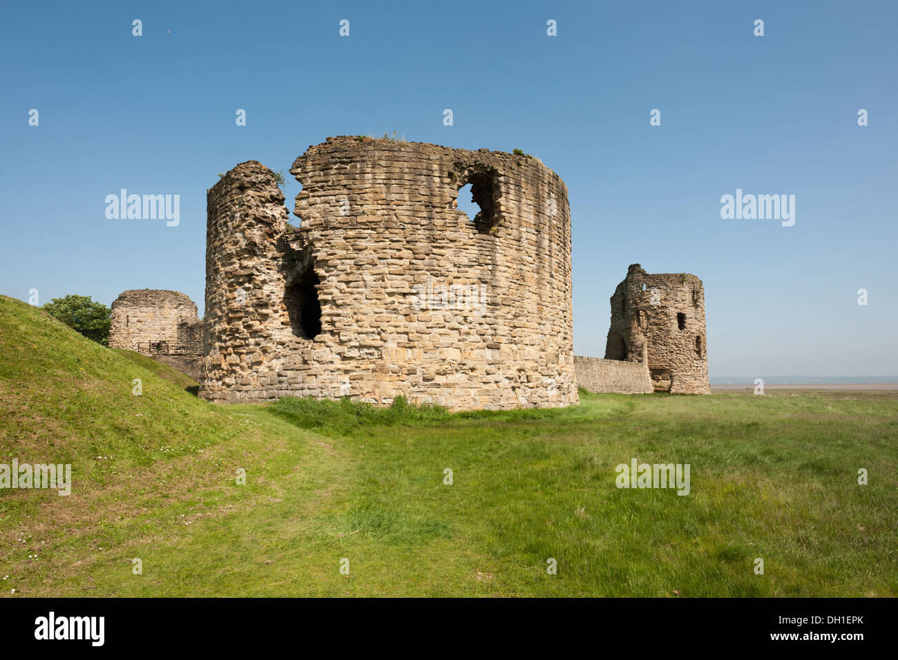 Flint Castle-Flint , North Wales. Stock Photo