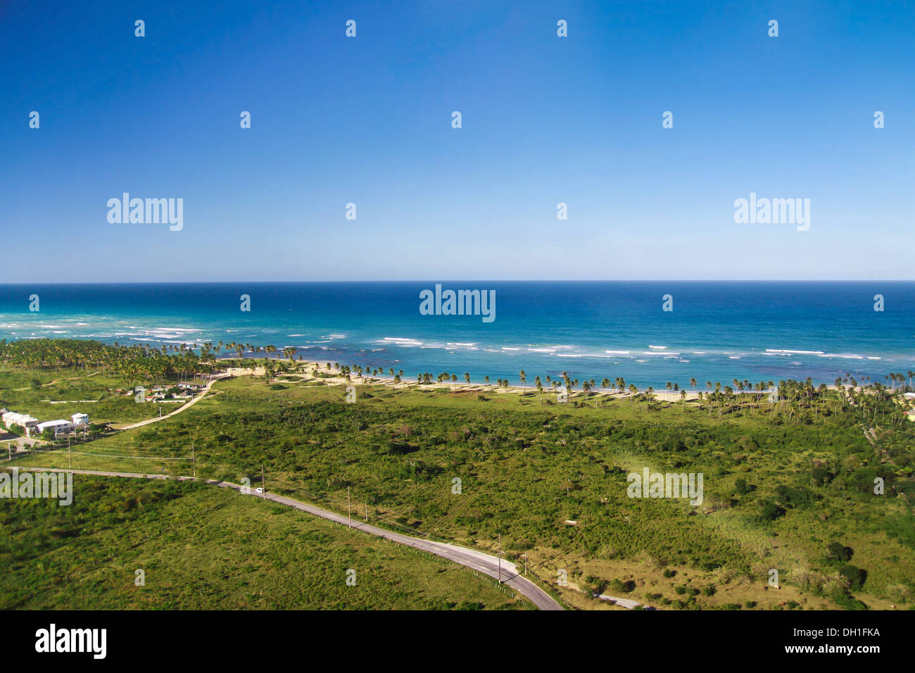 Atlantic Ocean from helicopter view, Dominican Republic Stock Photo Alamy