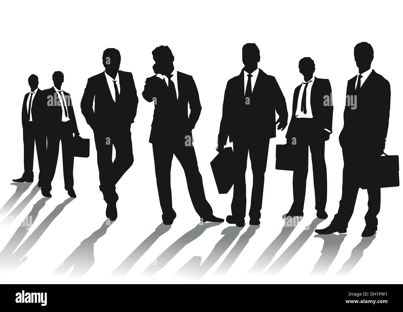 Business people silhouettes Stock Photo