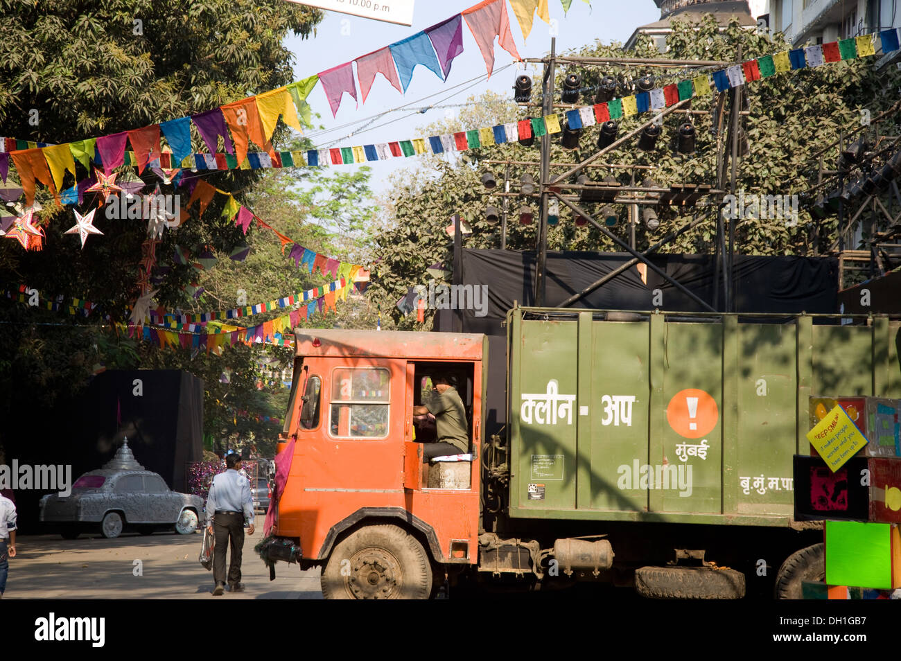 Clean up truck mumbai Maharashtra India Asia Stock Photo