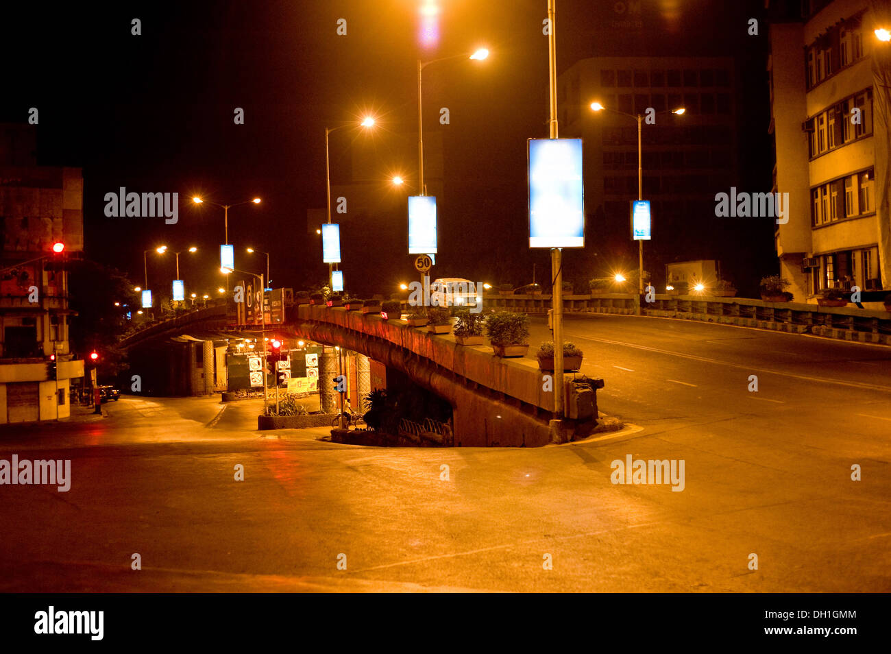 kemps corner flyover at night mumbai Maharashtra India Asia Stock Photo