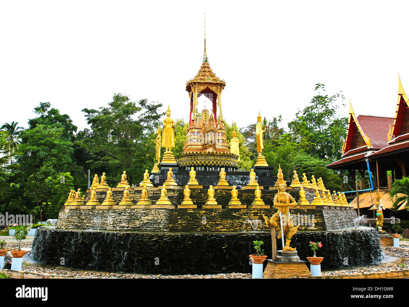 Pagoda,Thai Temple,Samut Songkhram In Thailand. Stock Photo