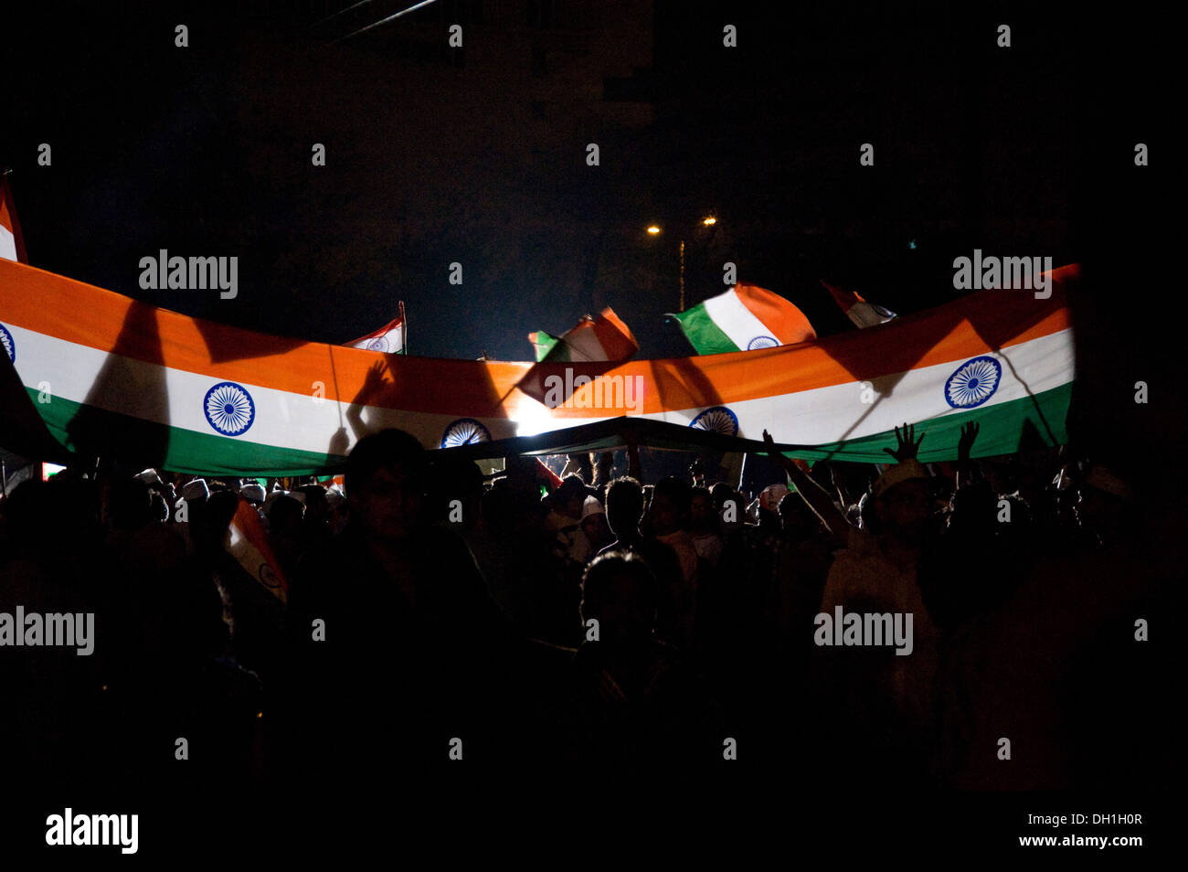 Flag of India at Ramlila Maidan , Delhi , India , Asia Stock Photo