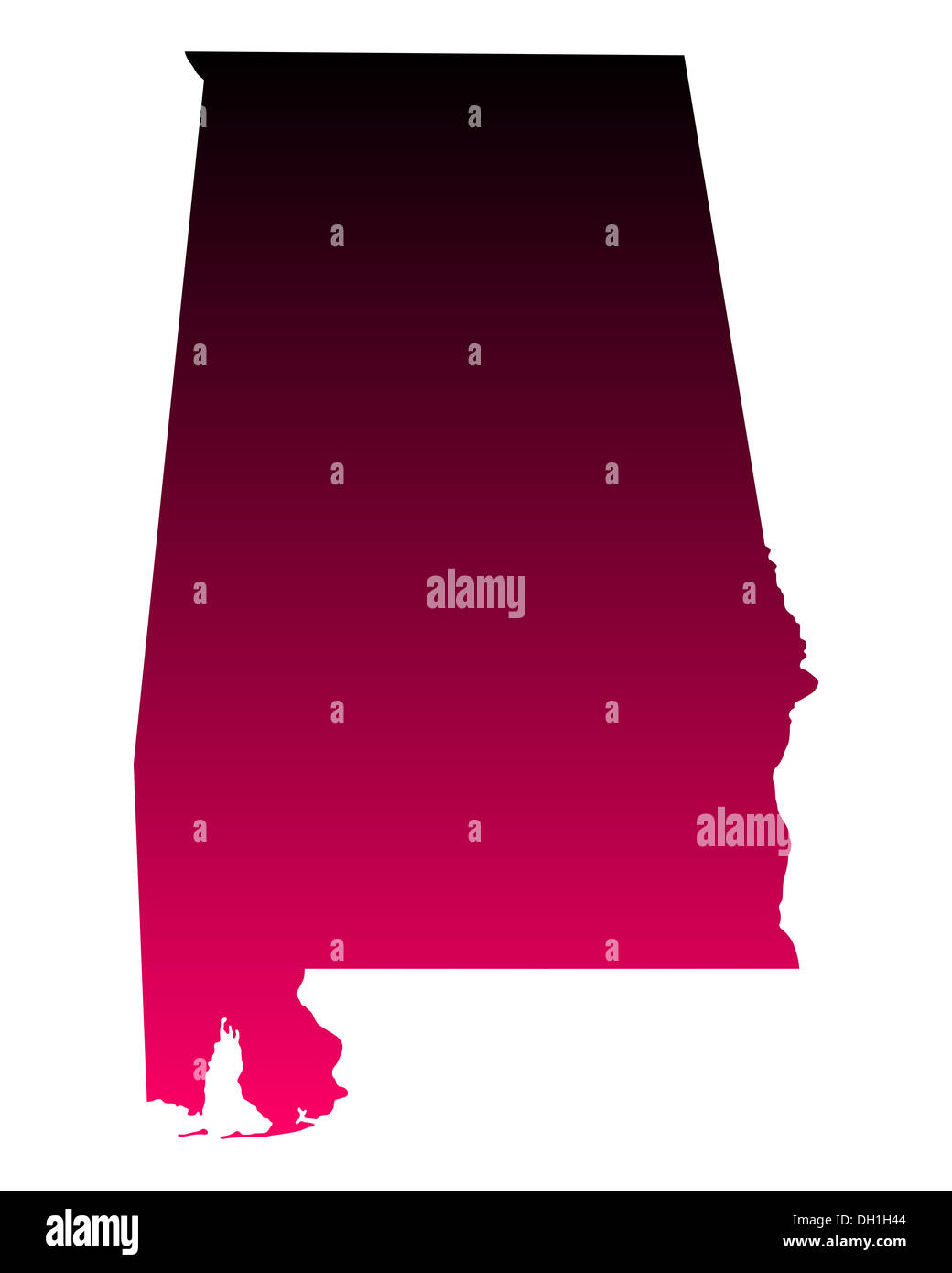 Map of Alabama Stock Photo Alamy