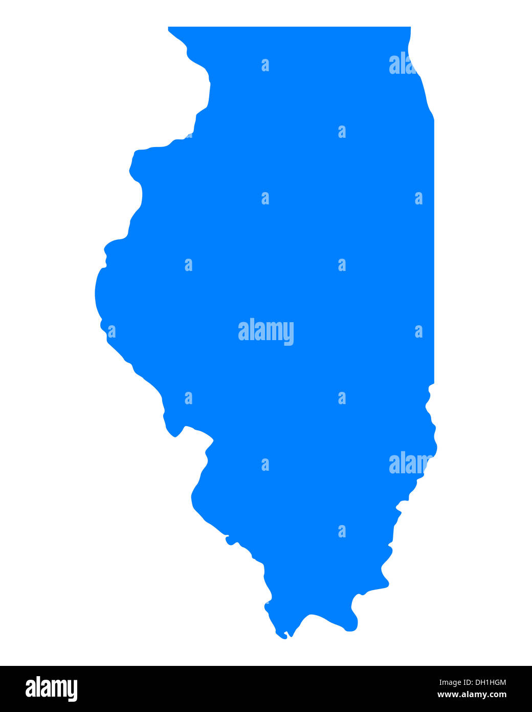 Map of Illinois Stock Photo Alamy