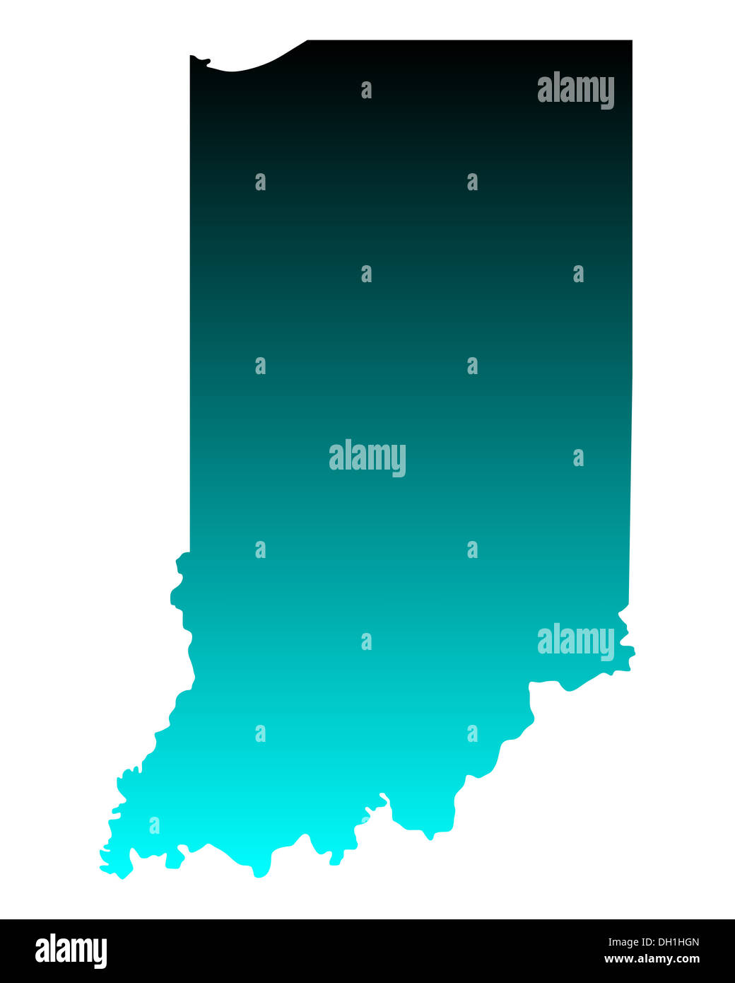 Map of Indiana Stock Photo Alamy