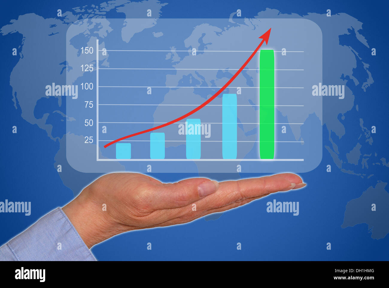 Presentation of Business Chart Stock Photo