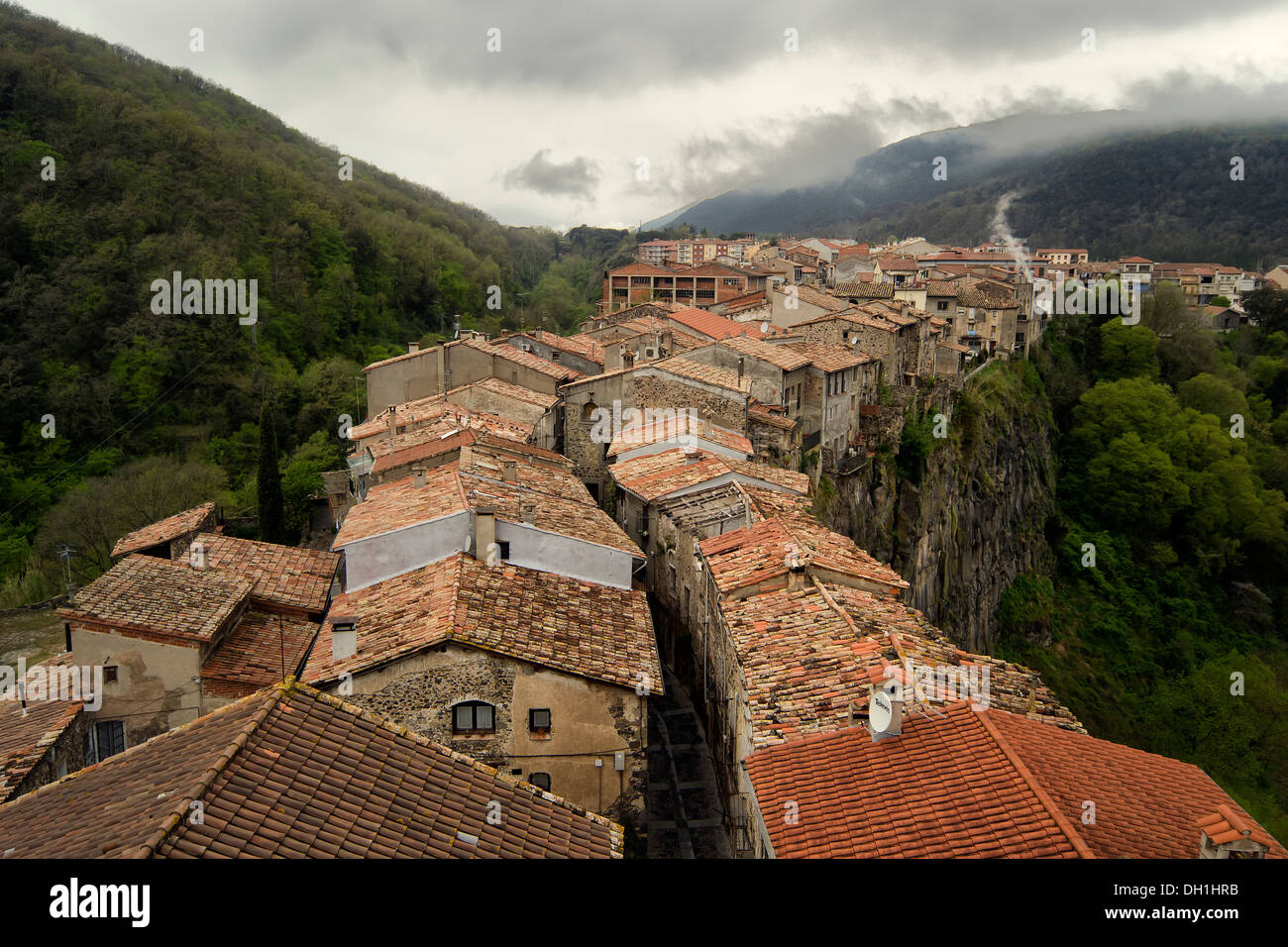 View of Castellfollit de la Roca Stock Photo - Alamy