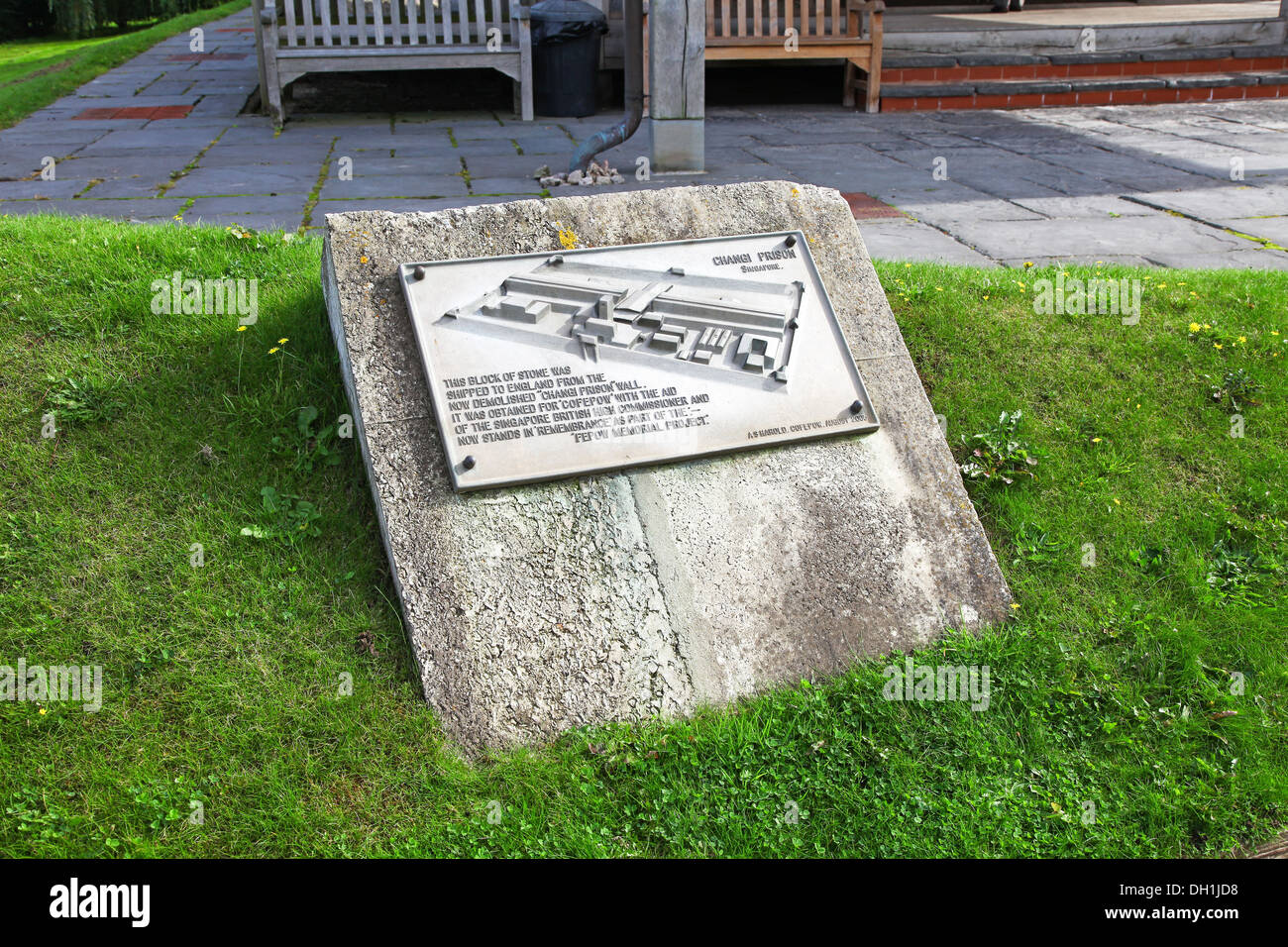 A piece of stone from Changi prison the far east prisoners of war ...
