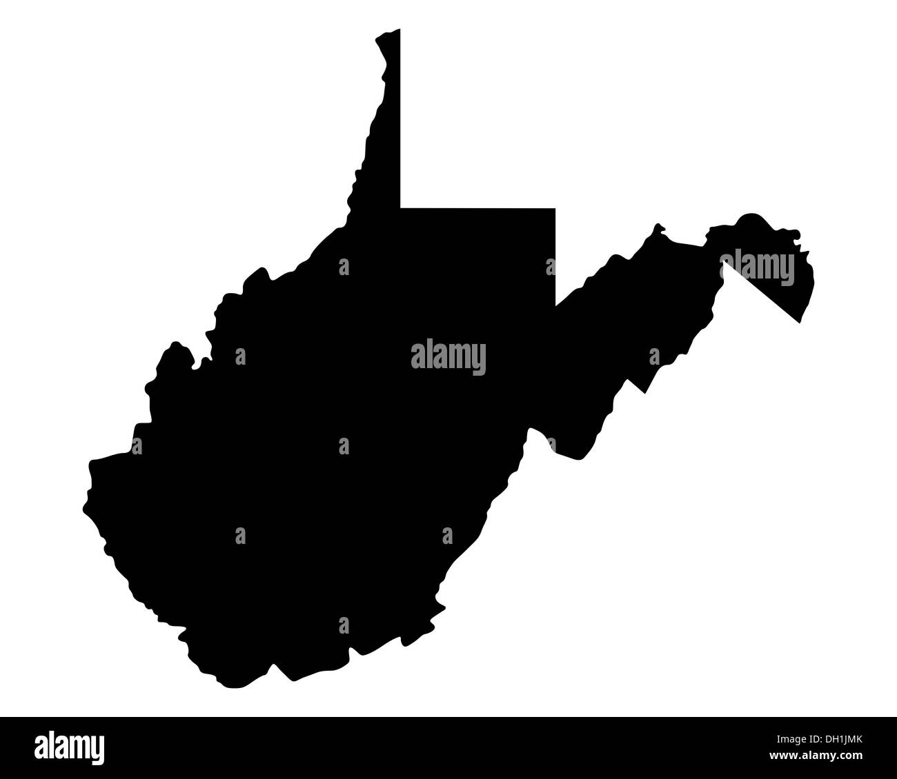Map of West Virginia Stock Photo Alamy