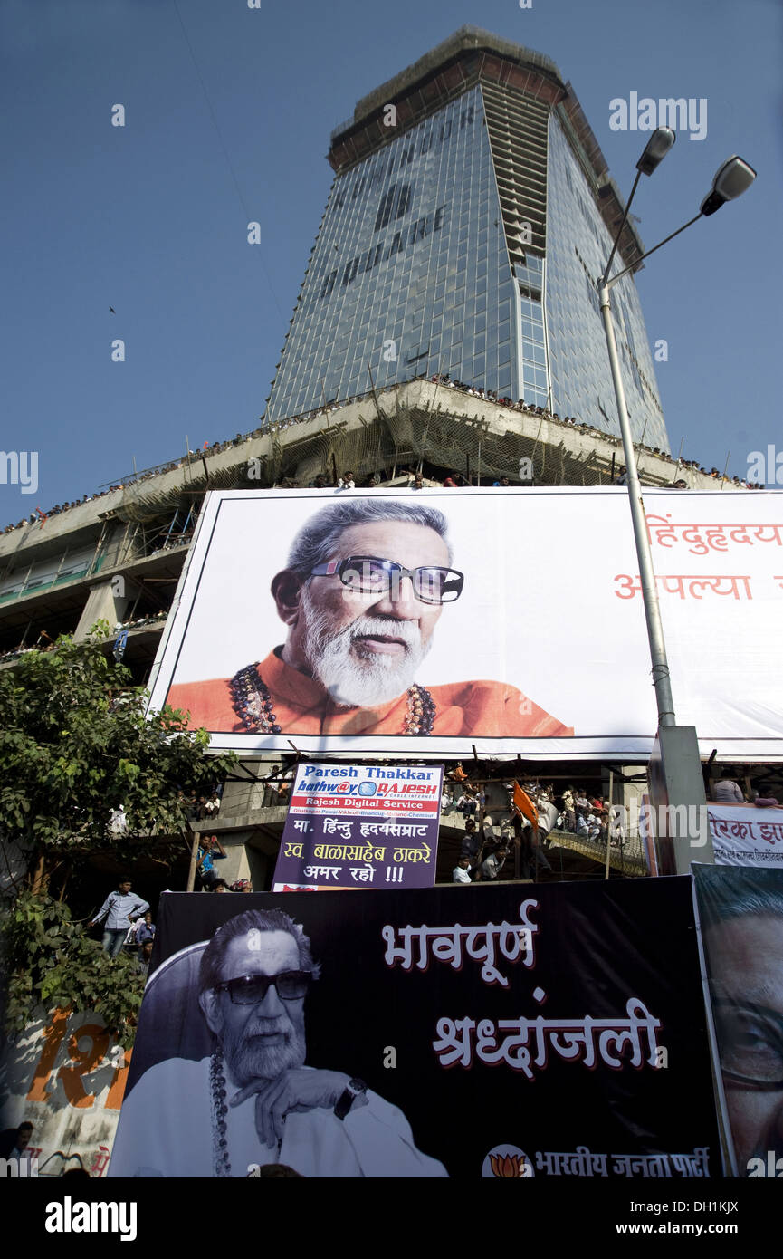 Sena Chief Bal Thackeray mumbai maharashtra india asia south asia Stock Photo