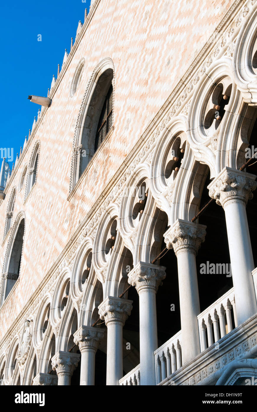 Exterior of the 15th century Palazzo Ducale (Doges Palace), Piazza San Marco (St. Mark's Square), Venice, UNESCO Stock Photo