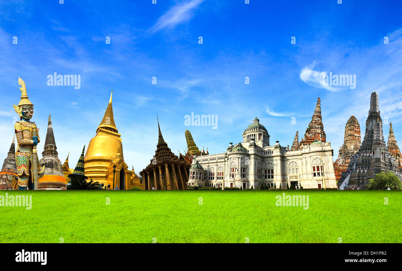 Thailand travel background concept Stock Photo