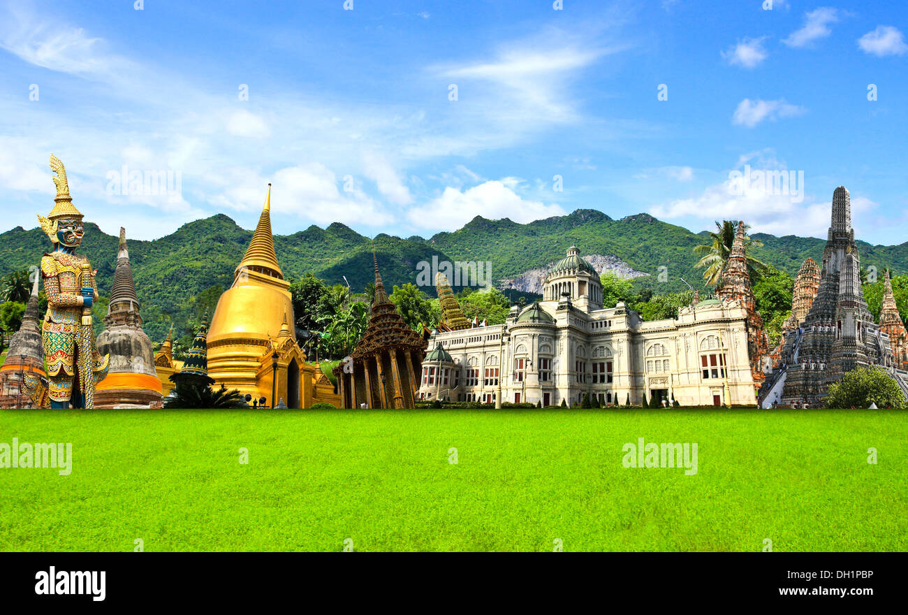Thailand travel background concept Stock Photo