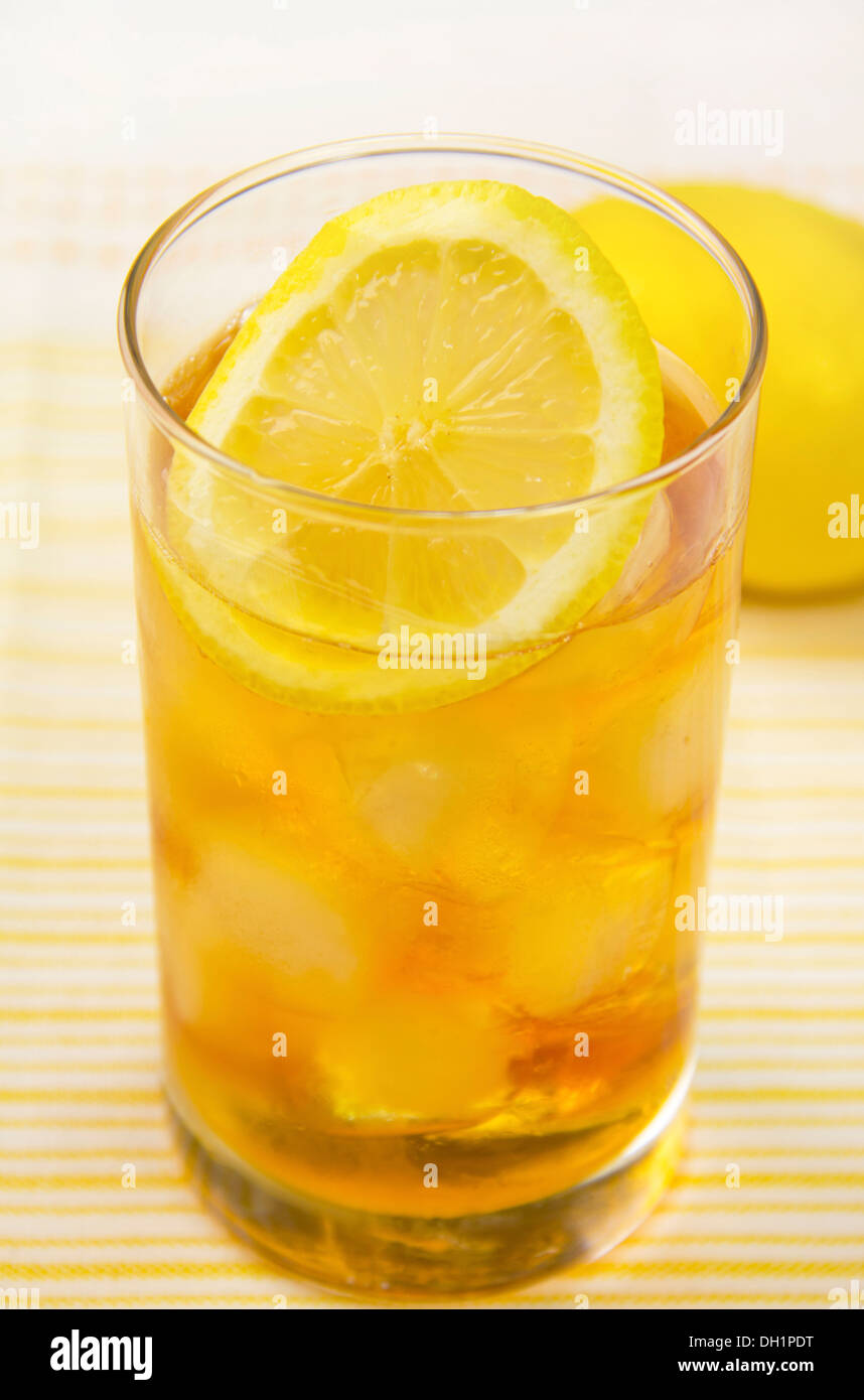 Iced lemon tea Stock Photo Alamy