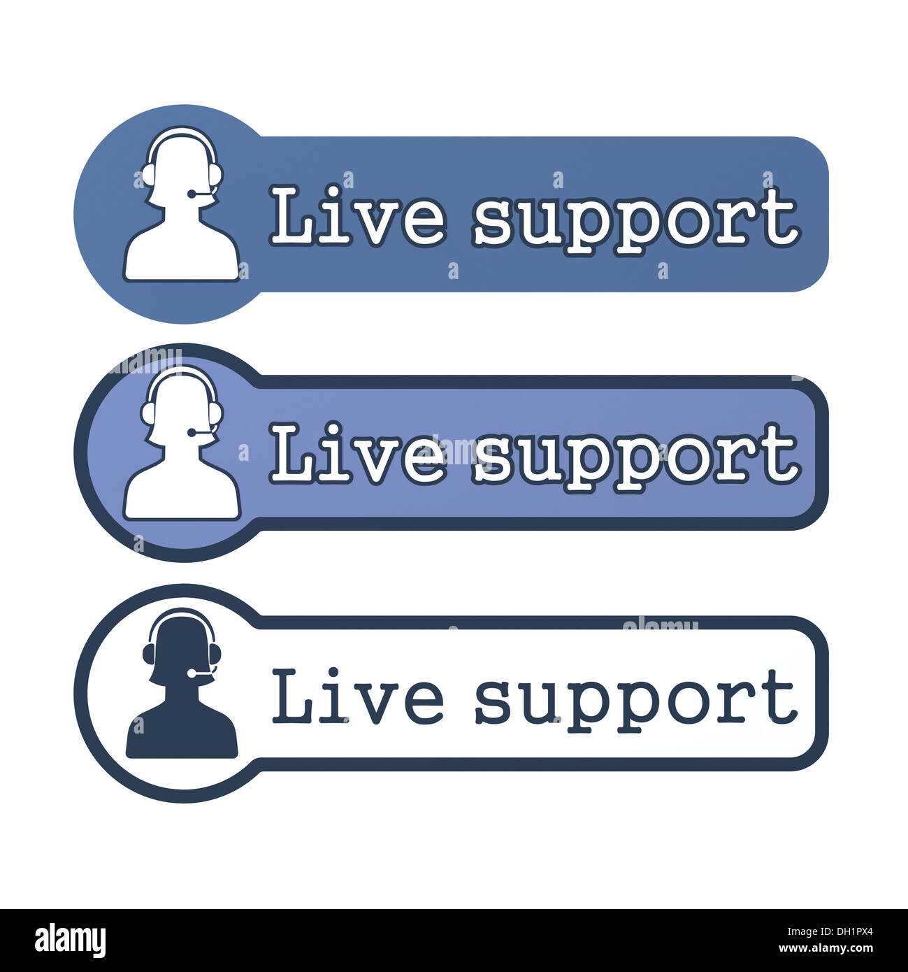 Website Element: 'Live Support' Stock Photo