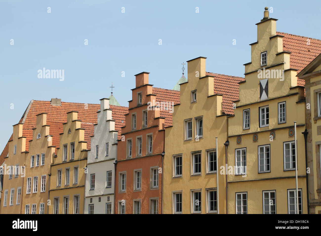 Gable houses in Osnabrück Stock Photo
