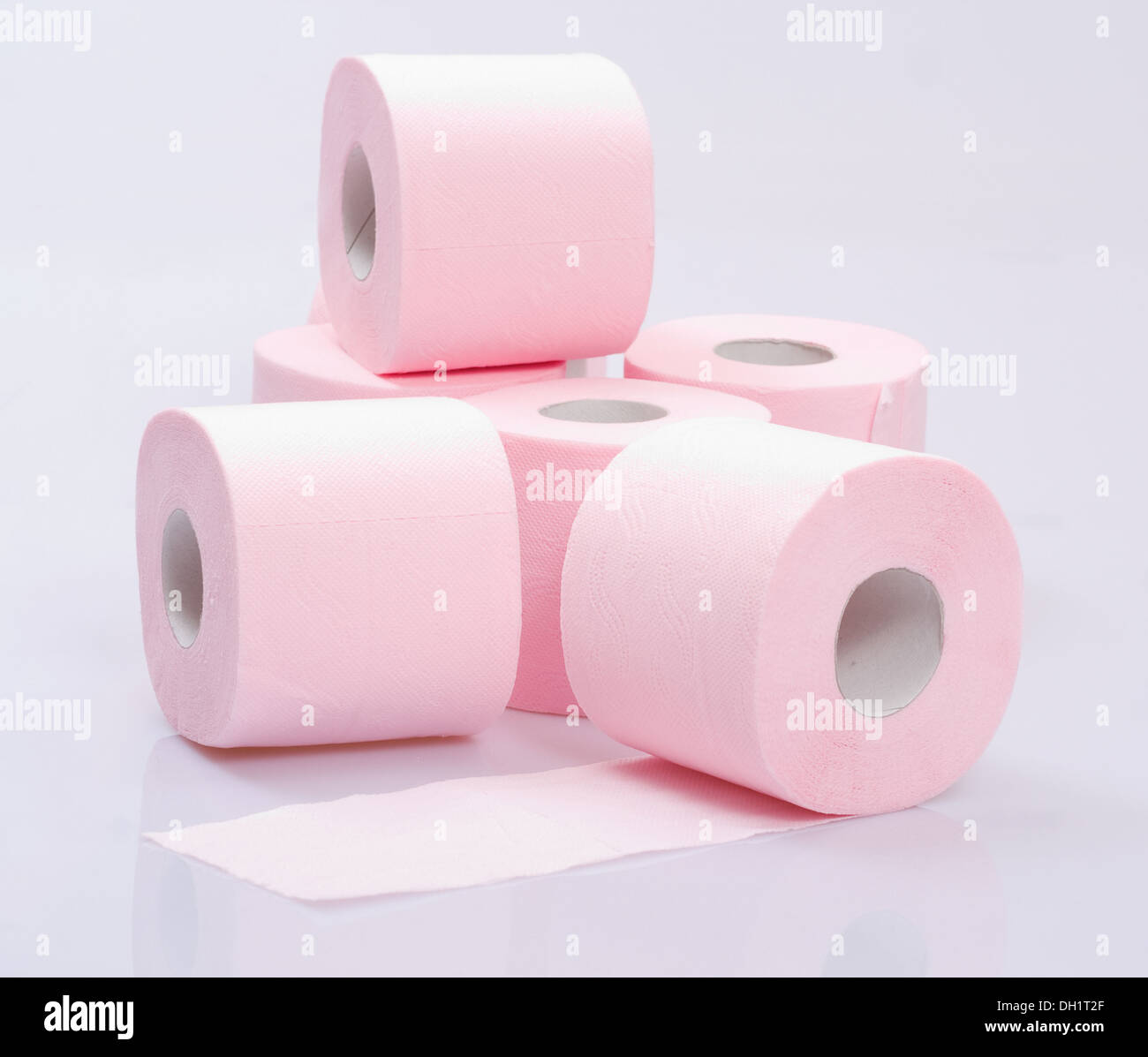 Roll of the pink toilet paper Stock Photo Alamy