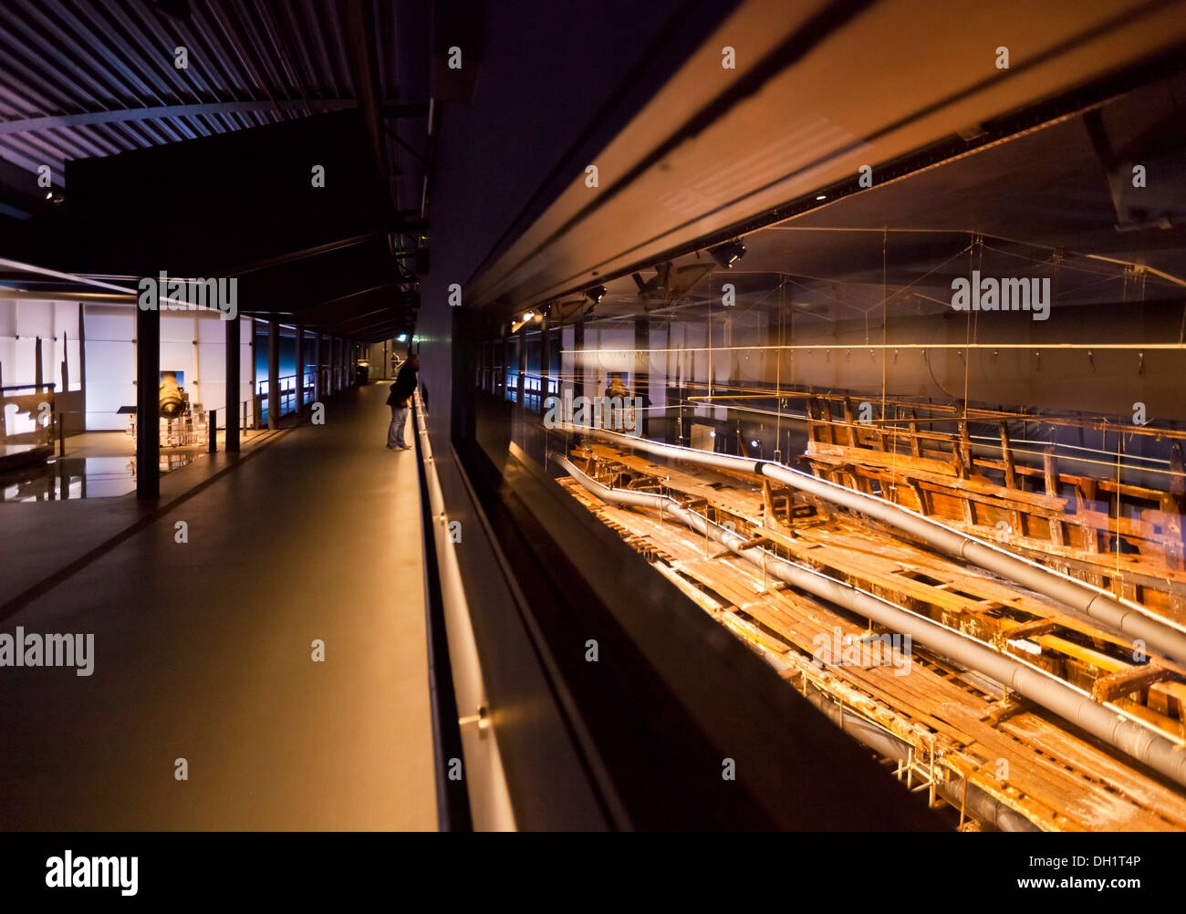 Mary Rose Museum -  Inside the new Mary Rose Museum in the Historic Dockyards at Portsmouth Hampshire England UK GB Europe Stock Photo