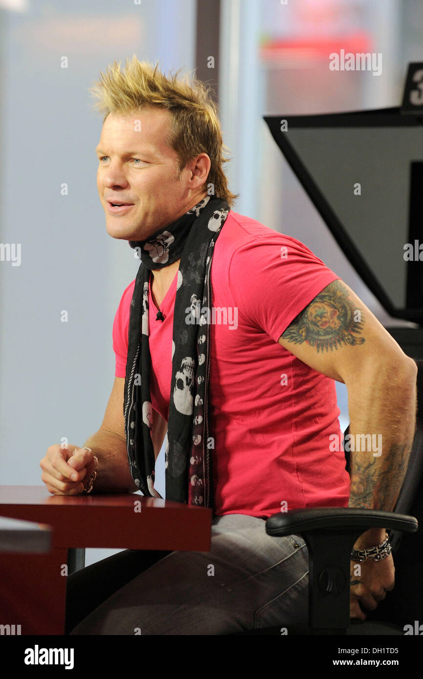 Toronto, Canada. 29th Oct 2013. Six times WWE (World Wrestling Entertainment) Champion, Chris Jericho appears on Global TV's THE MORNING SHOW sharing his experience professional wrestling career, his roles on television and Toronto, Canada. 29th Oct 2013. Six times WWE (World Wrestling Entertainment) Champion, Chris Jericho appears on Global TV's THE MORNING SHOW sharing his experience professional wrestling career, his roles on television and