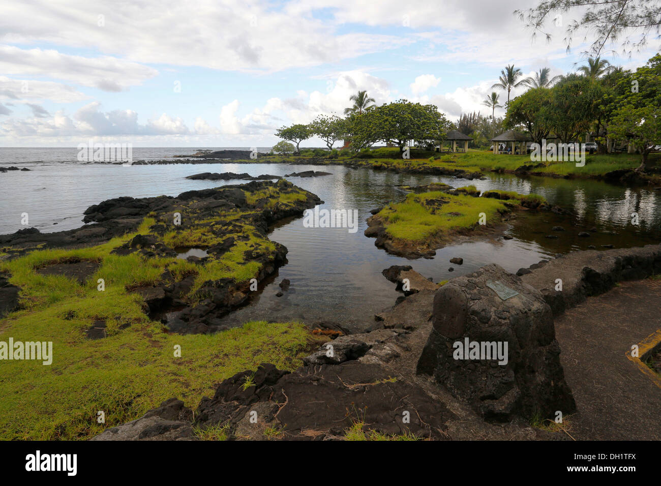 Tidal pools at Waiuli Beach Park, Hilo, Big Island, Hawaii, USA Stock