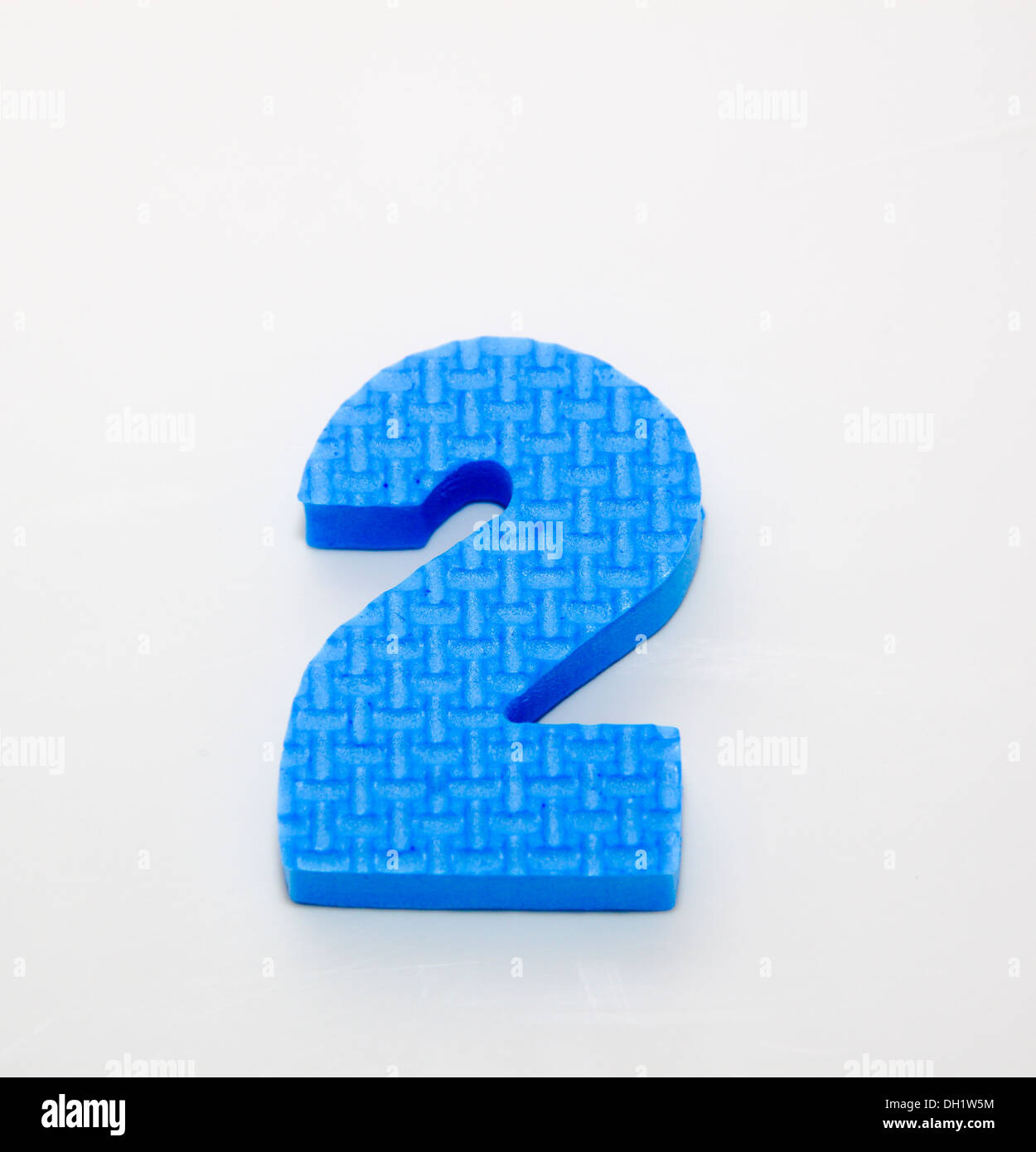 The number 2 as a plastic foam number Stock Photo