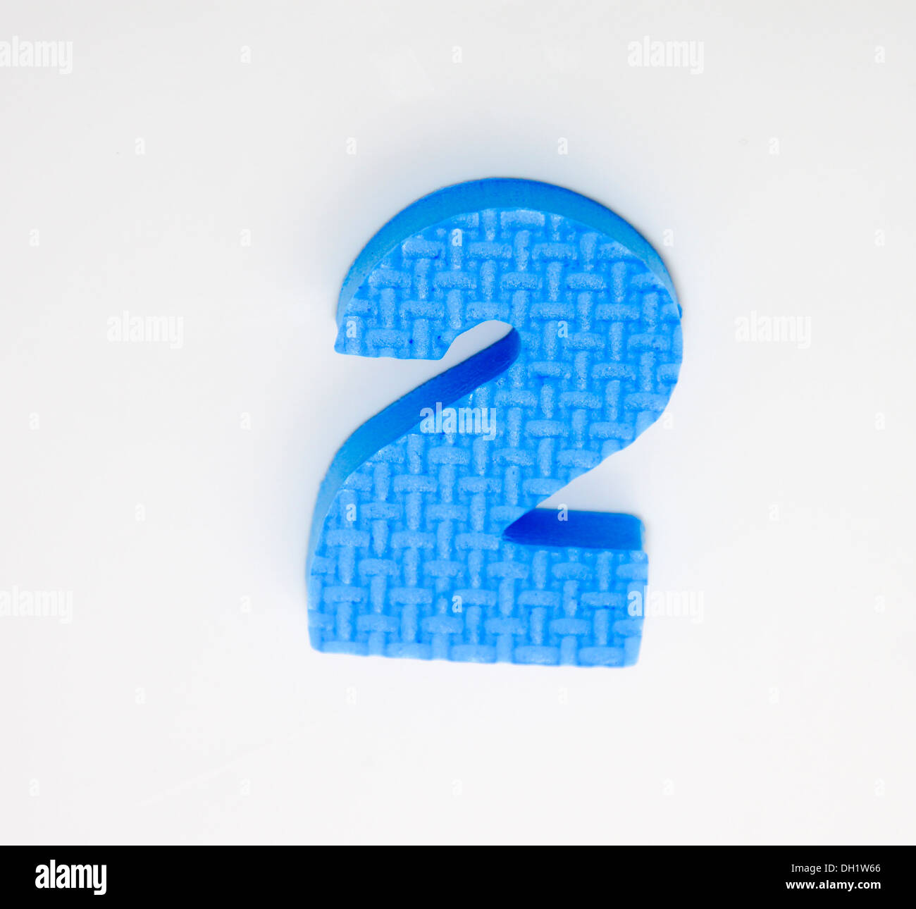 The number 2 as a plastic foam number Stock Photo Alamy