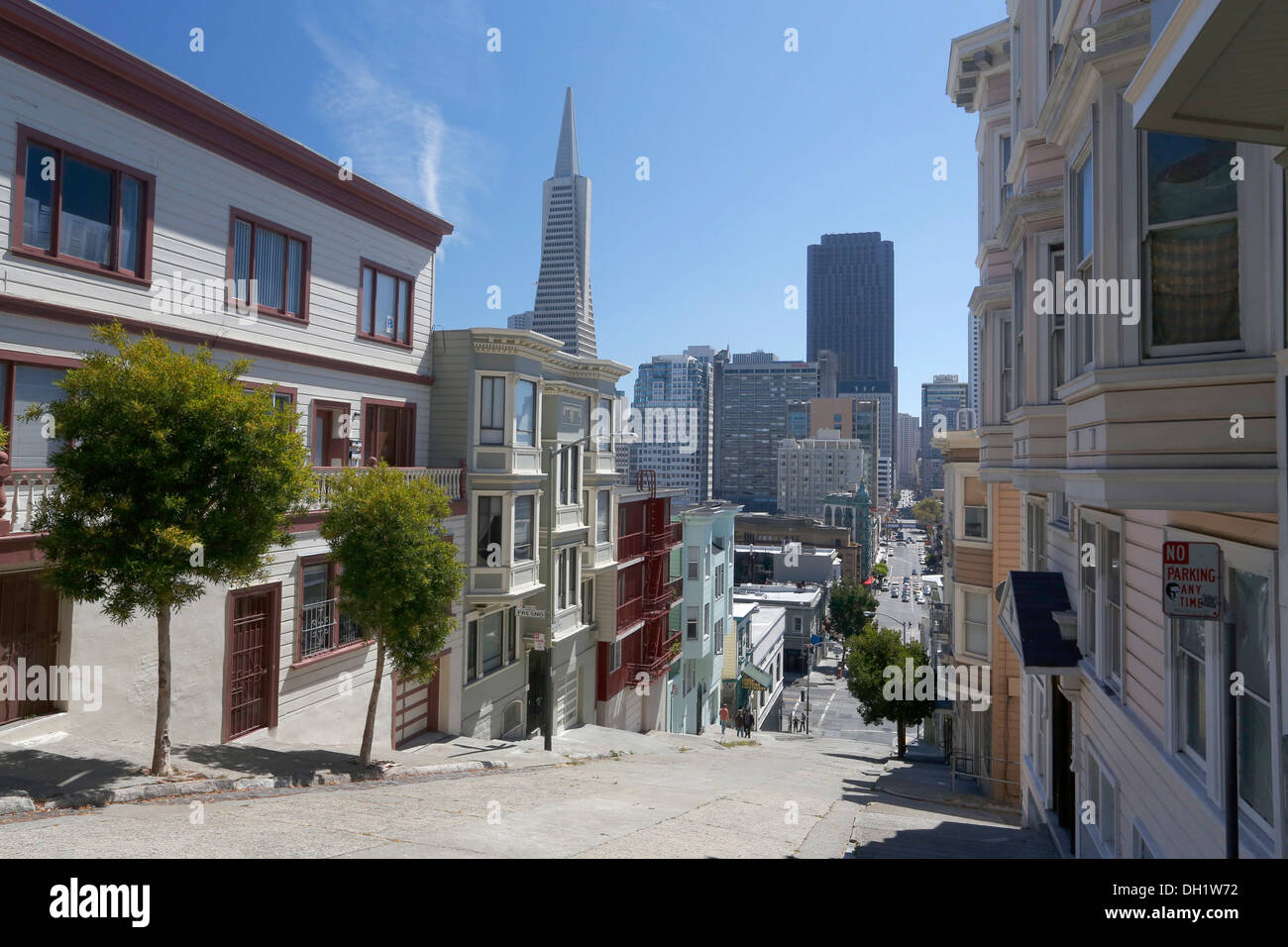 Telegraph Hill district, San Francisco, California, USA Stock Photo