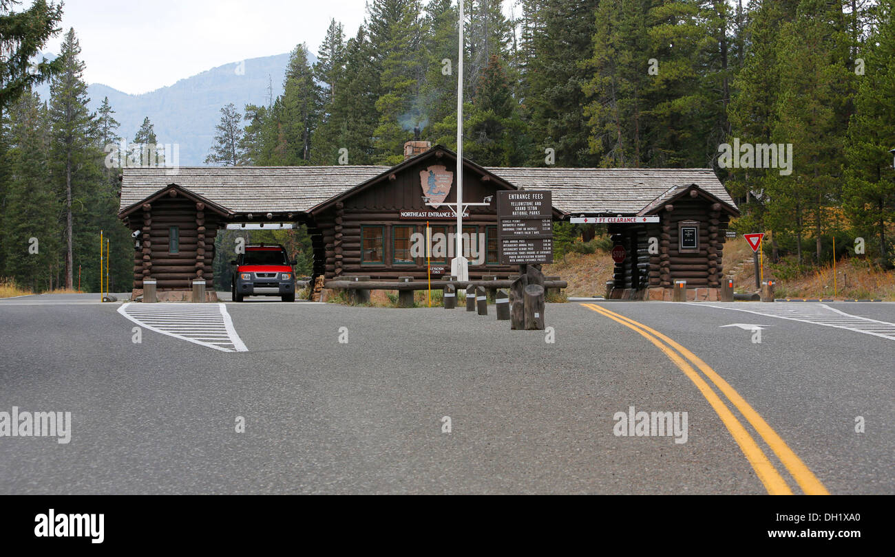 Northeast Entrance, Yellowstone National Park, Wyoming, USA, America Stock Photo