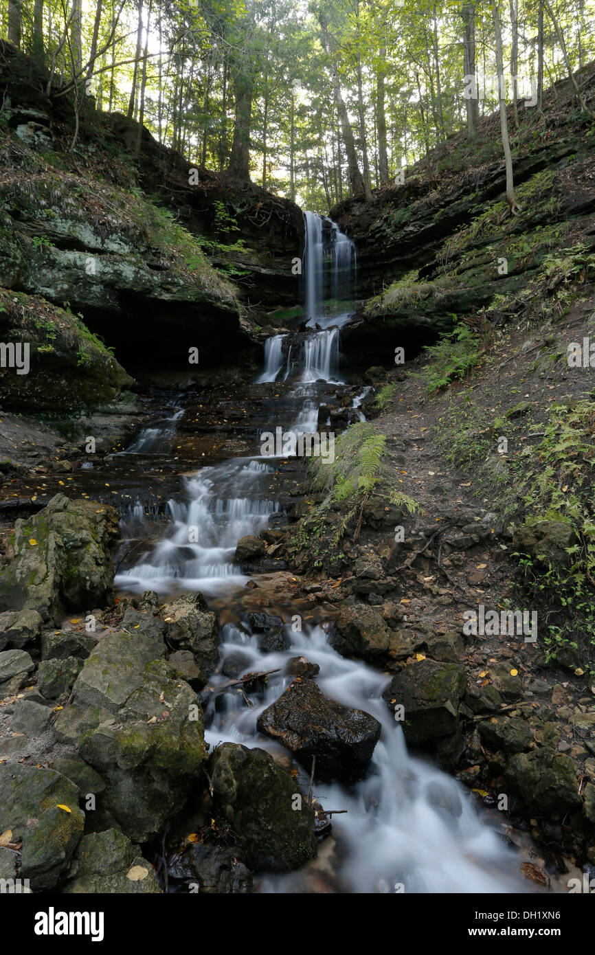 Horseshoe Falls, Munising, Upper Peninsula of Michigan, USA Stock Photo