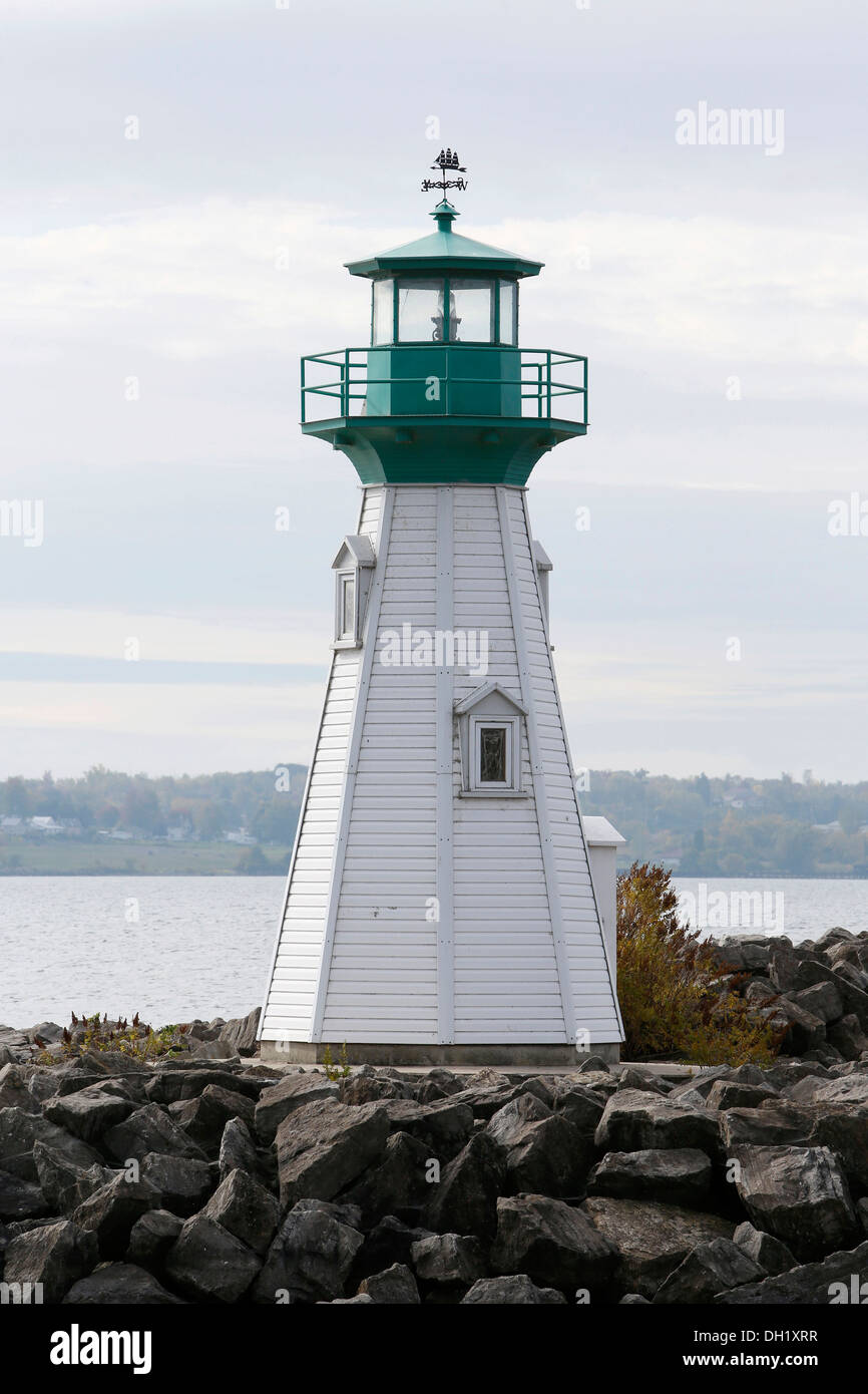 Port and lighthouse of Prescott, Ontario, Canada Stock Photo Alamy