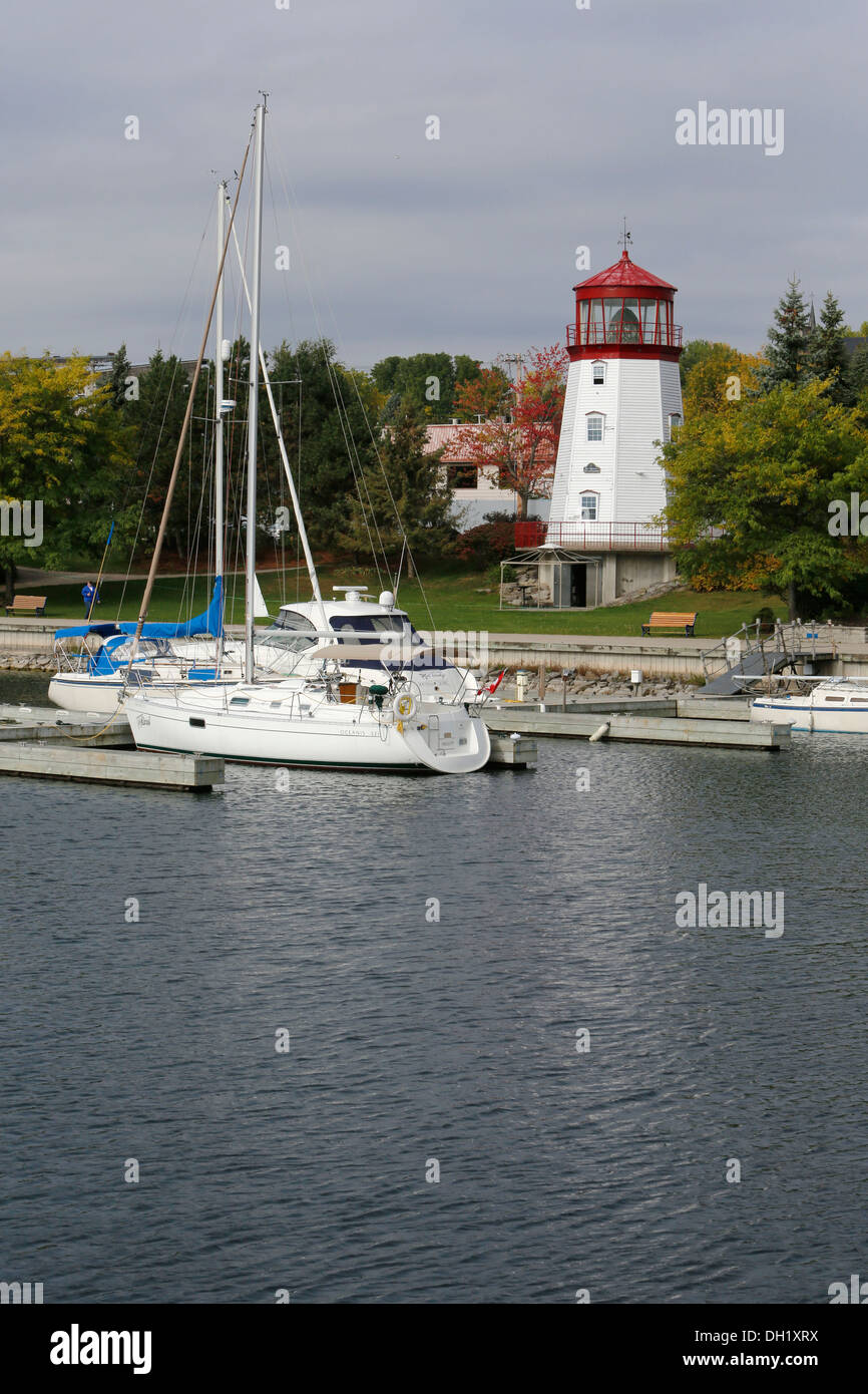 Port and lighthouse of Prescott, Ontario, Canada Stock Photo Alamy