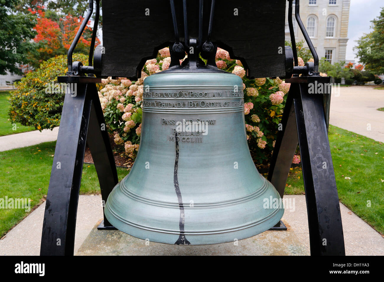 Replica of the Liberty Bell, Concord, New Hampshire, USA Stock Photo