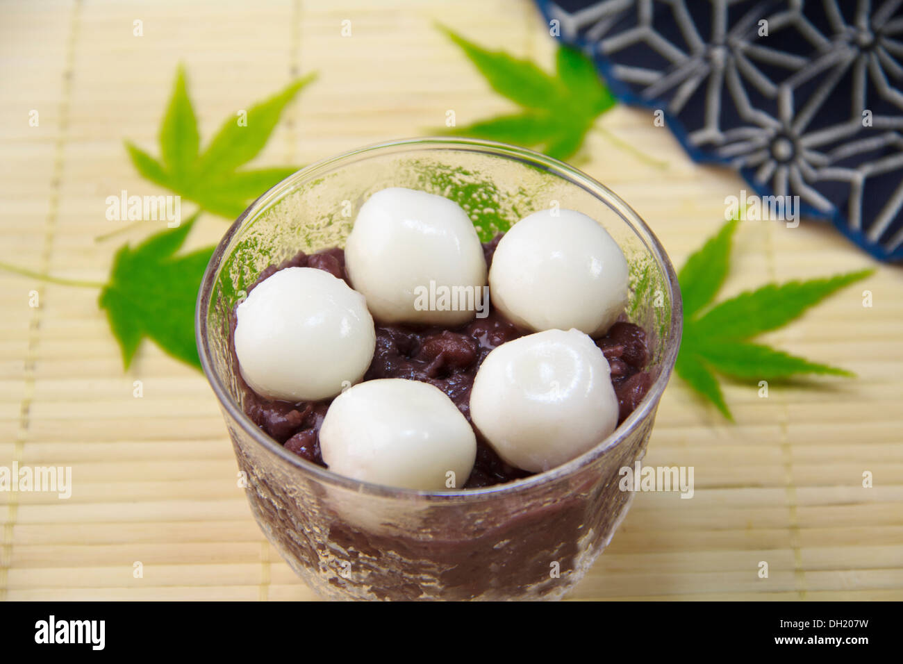 Shiratama dango (Sweet glutinous rice dumplings) Stock Photo