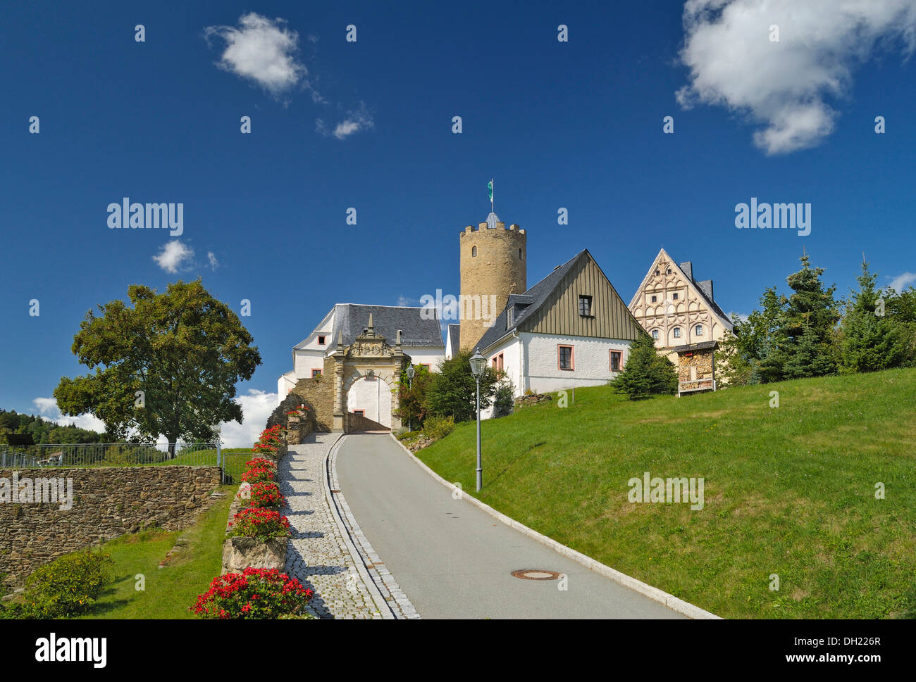 Burg Scharfenstein castle, Saxony Stock Photo - Alamy