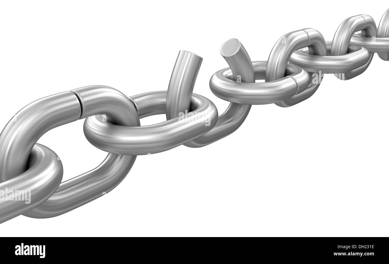Chain Breaking (clipping path included Stock Photo Alamy