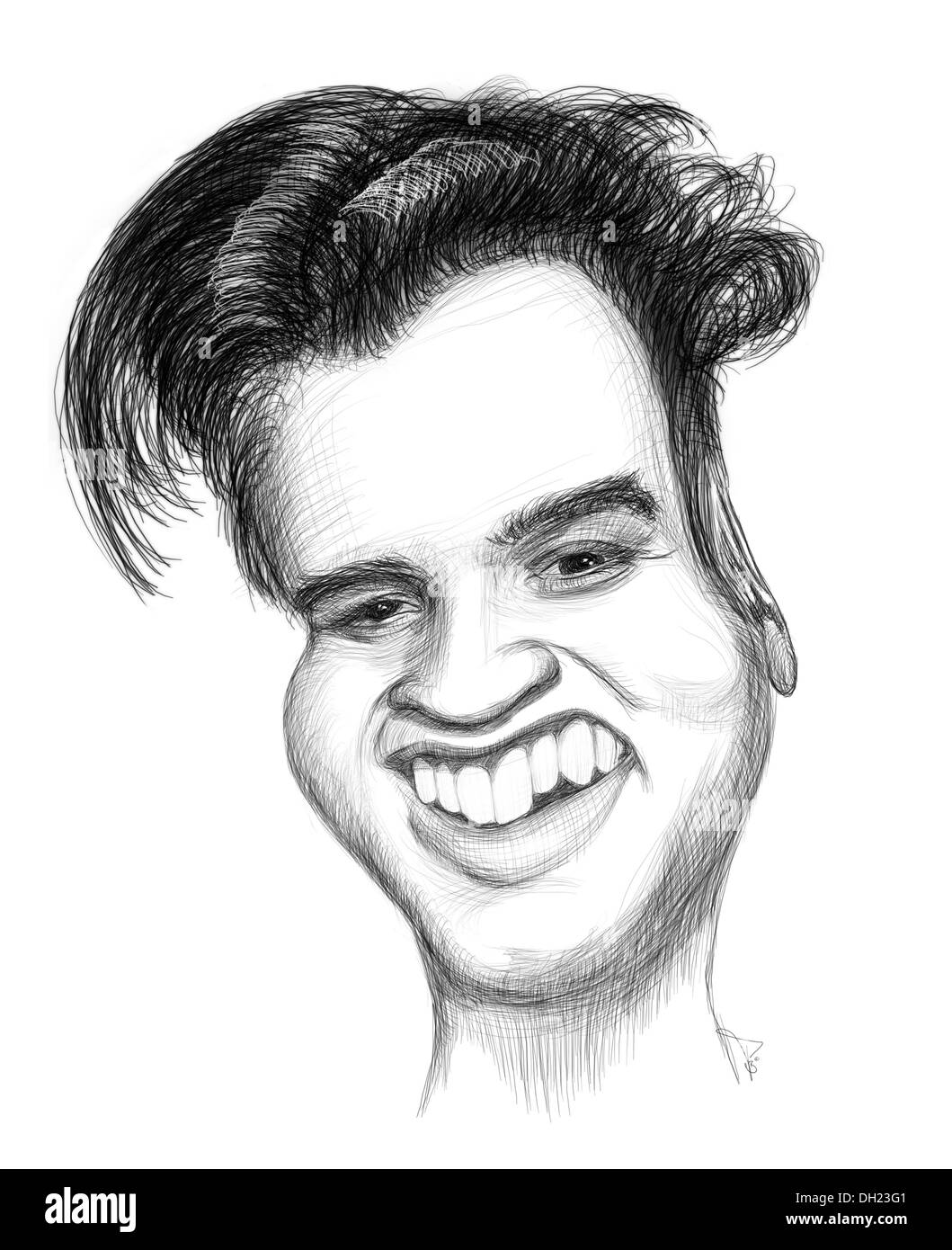 Caricature of Elvis Presley Stock Photo - Alamy