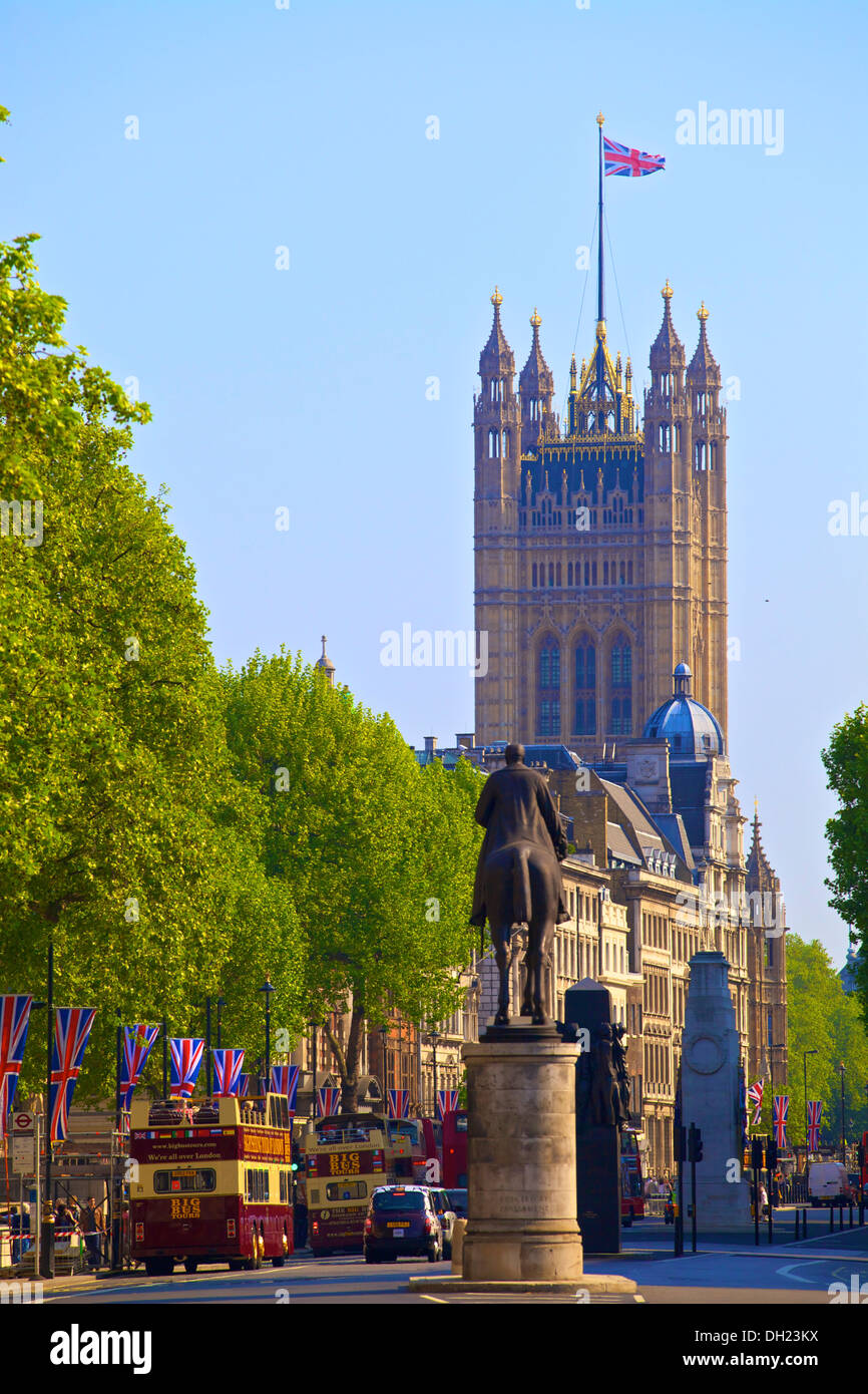 Victoria Tower, Houses of Parliament, London, England. Stock Photo